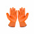 劳保佳 pvc挂胶手套 全浸耐油耐磨工业防护手套 pvc挂胶劳保手套 橘色 12双装