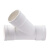 联塑（LESSO）45°异径斜三通PVC-U排水配件白色 dn250×110