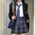 NLMCjk套装兔姬舍制服西装外套女秋季学院风校供冬季黑色西服 烟灰+常规黑色西服+无绣白衬+ S