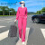 罗维柏雅（ROVBEVER） 时尚套装女休闲洋气减龄卫衣运动服显瘦两件套秋装 玫红色两件套 S