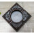 艾木枫靓黑檀整木方形雕花烟灰缸创意方形烟缸家居装饰摆件可加LOGO -牡丹花