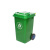 谋福1155 上海制定款式大垃圾桶环卫商用户外分类箱带轮子带盖方形（100L户外桶+轮+盖（绿色款））