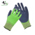 大杨267橡胶磨砂全浸手套 12双 绿色7号 工地防滑耐磨透气贴手浸胶涂层防护手套 定制