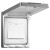 奥柯朗（AOKOLA）86型超薄浴霸开关面板防水罩开关保护盖自粘防水盒防油罩 超薄灰色