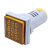 数显指示灯LED交流电流电压频率信号灯22MM方形三显合一赫兹表头 黄色