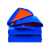 雨林军 户外防雨防晒雨布加厚耐热蓝橘 PE塑料篷布 包边带孔口 2*6米 单位：张