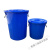大号特厚塑料水桶带盖圆桶储水桶化工桶户外垃圾塑环卫胶桶定制 特厚蓝色带盖50升