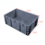 艺佳 过滤零件盒周转箱物料配件箱塑料五金工具盒 灰色EU600*400*230