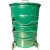 桶360L专用户外环卫铁皮市政大号挂车带盖物业桶加厚 2.0厚-带盖-3轮绿色