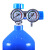 链工 工业氧气瓶高压瓶铝合金无缝钢瓶吸氧工业瓶急救瓶单瓶 3.2升瓶表一体氧气瓶