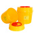 庄太太 【4升50个圆形】医疗废物利器盒一次性黄色圆形针头锐器盒有盖诊所用大小型垃圾桶