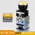 晶思达（黄色带灯-自复位-AC/DC24V-银点（5个装））平扭启动11DNZS电源按钮开关22mm 