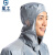 星工（XINGGONG）防静电服 连体带帽洁净室防尘无尘服喷漆工作防护服 灰色 M码