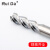 钨钢铣刀55度加长铝用铣刀高光铝合金木工螺旋双刃直柄立铣刀 3*12*3D*100L