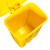 庄太太 【50升灰色带轮】加厚医疗垃圾桶医桶黄色回收筒医疗利器盒医疗废物收纳桶箱