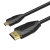 Micro HDMI线2.0微型口4K索尼相机监视器6500高清线A7M3阿童木A-D 黑色 1.5米