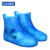苏识 防水防滑硅胶户外加厚耐磨脚套雨鞋套 XL 蓝色加高筒 双 3132098