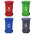 动真格（DONGZHENGE）户外塑料分类垃圾桶240升挂车桶特加厚大号商用小区带盖轮子脚踏 240L新料加厚蓝色 可回收物