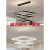 智能客厅灯LED吊灯简约现代餐厅灯精灵卧室大气网红灯具 (白色款)三层40-60-80 无极遥控