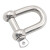 海斯迪克 HKCX-4 钢丝绳配件 304不锈钢D型卸扣 起重吊环吊钩 M10【承重640公斤】