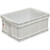 食品级白色塑料箱周转箱长方形加厚养龟箱收纳盒储物箱大号框带盖 500-320箱(外径:547*415*330) 白色带盖