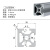 基克孚 欧标铝型材2020拼装框架3D打印机配件工业diy20*20铝合金型材支架 备件 欧标2020N1单面封槽 