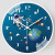 Tazxin静音挂钟表太空儿童房免打孔卡通时钟挂墙上家用个性创意时尚钟表 太空07 20cm