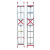 铝合金伸缩梯家用梯子升降工程梯定制特厚6米收缩阁楼781012米 银色 八字脚一套