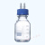 实验室补料瓶 发酵罐1/2/3/4通孔试剂加料瓶 小号中号大号 不锈钢瓶盖补液瓶 蓝盖玻璃 小号250ml单通