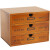 FGHGF新款木头收纳盒式 架复古木柜子室桌面多功能盒 浅紫色 两格桌面笔筒复古