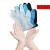 一次性PVC复合丁腈手套多颜色检查美容纹身shi品家用烘焙橡胶防水 蓝色合成100只/盒-合成PVC丁晴材质 S