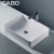 观博（GABO）卫浴家装陶瓷台上盆小户型简约方形洗面盆10400白色家用浴室台盆 白色亮光10400A(410*410*120)