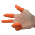 厚创 橙色防滑手指套劳保工业乳胶手套耐磨加厚乳胶指套印刷银行会计数钱点钞橡胶手指套 橙色【S/小号】300只
