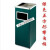 适用灭烟台 电梯口放烟头烟台大堂灭烟桶卫生桶高的不锈钢立式垃圾dm 正方形绿色24*24*61 带内桶