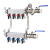 联塑不锈钢分水器地暖分水器地热分水器大流量分水器3路四路4路分水器暖气排气阀放水阀套阀配件地暖管 大流量不锈钢分水器8路20S5【不带套阀】