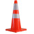 德威狮 PVC路锥安全道路警示锥 反光雪糕筒 橡胶隔离锥桶70cm高 单位：个