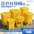 垃圾桶脚踏桶带盖分类污物桶黄色加厚塑料桌面利器盒医院用  乐贝静 15L灰色脚踏桶