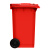 科力邦（Kelibang) 户外垃圾桶 大号加厚240L干湿分类环卫垃圾桶挂车  红色 KB1041 有害垃圾（1个）