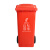 庄太太 【100L红色有害垃圾】上海干湿分类分离加厚塑料环卫垃圾桶垃圾桶市政塑料垃圾桶