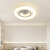 ASNAGHI卧室吸顶灯北欧极简创意个性主卧书房led灯现代简约时尚客厅灯具 白色 A款50CM 三色变光
