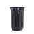 星工（XINGGONG）垃圾桶果皮箱 公园钢木环卫分类垃圾桶室外垃圾箱 圆形磨纱黑MX-39470