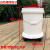庄太太 户外酒店厨房环卫垃圾桶带滑轮塑料水桶 20L白色桶带轮子ZTT0187