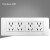 汉顿个性创意插座面板北欧C3面板工装家装墙壁电源插座 白色五孔插座 