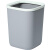 斯铂格 垃圾桶 10L淡灰桶+白圈 北欧风方形 办公室卫生间酒店多色加厚压圈垃圾桶 BGS-239
