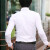 OMAX衬衫男长袖修身韩版青年西服衬衣正装商务休闲秋季西装男士弹力白衬衣 白色 (180斤左右)4XL/43