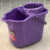 加厚宽拖把桶高颜值脱水桶免手洗墩布桶带轮拖地桶户外挤水桶 紫色17L带轮拖地桶(备用篮) 一