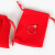 玛仕福 绒布袋束口小布袋防尘袋拉绳袋包装袋 红色10*12cm