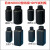 日本NIKKO塑料方瓶HDPE黑色大口小口刻度防漏100/250/500/1000ml 250ml广口圆瓶