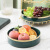 达沃 高档欧式双层水果盘客厅家用网红陶瓷果盘摆件轻奢糖果盘创意 金鹿双层果盘+铁架（绿色）