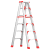 沂居梯子铝合金人字梯加厚家用工程梯子2米3米折叠梯子 双筋加强加固加厚3米